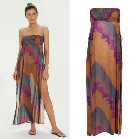 New VIX SWIMWEAR Kamau Aina Long Swim Beach Cover-Up Maxi Dress NWT XS - Picture 7 of 13